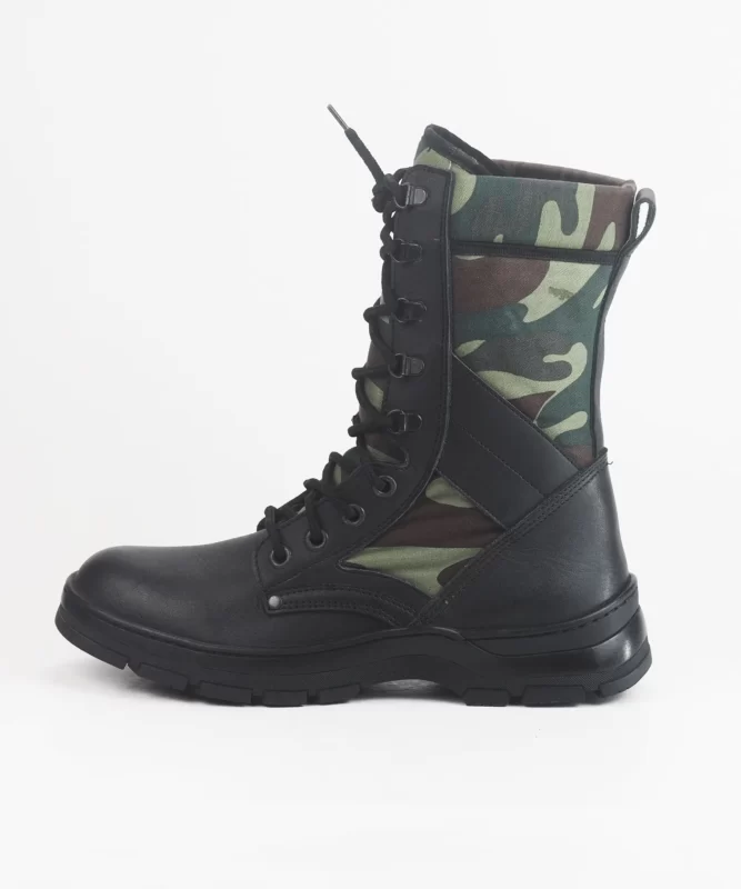 Bottes en cuir avec motif Camouflage - BOTT-0062 - Argumo